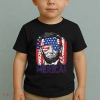 Abraham Lincoln 4th Of July Merica American Flag Toddler T-Shirt thumb 2