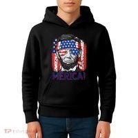 Abraham Lincoln 4th Of July Merica American Flag Kids Hoodie thumb 4