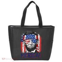 Abraham Lincoln 4th Of July Merica American Flag Tote Bag thumb 0
