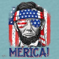 Abraham Lincoln 4th Of July Merica American Flag Sueded Cloud Jersey T-Shirt thumb 2