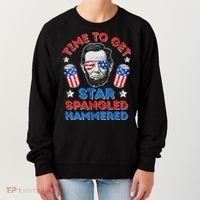 Abe Lincoln 4th Of July Time To Get Star Spangled Hammered Women's Sweatshirt thumb 0
