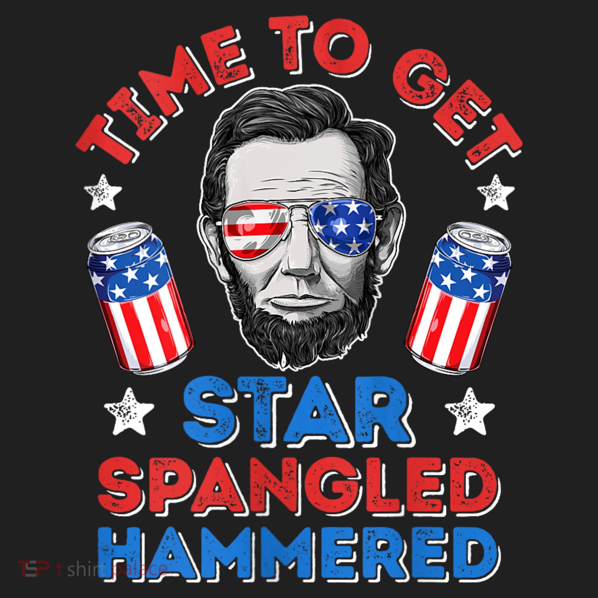 Abe Lincoln 4th Of July Time To Get Star Spangled Hammered Beanie