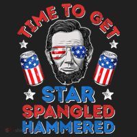 Abe Lincoln 4th Of July Time To Get Star Spangled Hammered Tumbler thumb 3