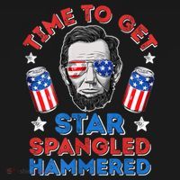 Abe Lincoln 4th Of July Time To Get Star Spangled Hammered Mousepad thumb 1
