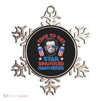 Abe Lincoln 4th Of July Time To Get Star Spangled Hammered Ornament thumb 0