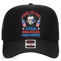 Abe Lincoln 4th Of July Time To Get Star Spangled Hammered Hat thumb 0