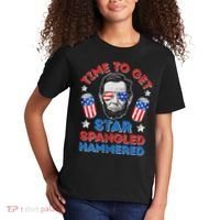 Abe Lincoln 4th Of July Time To Get Star Spangled Hammered Kids T-Shirt thumb 2