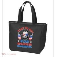 Abe Lincoln 4th Of July Time To Get Star Spangled Hammered Tote Bag thumb 3