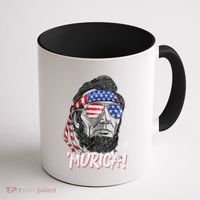 Abraham Lincoln 4th Of July Murica American Flag Coffee Mug thumb 1