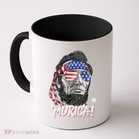 Abraham Lincoln 4th Of July Murica American Flag Coffee Mug thumb 0