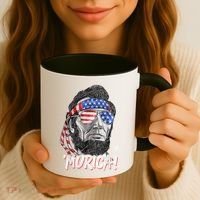 Abraham Lincoln 4th Of July Murica American Flag Coffee Mug thumb 3
