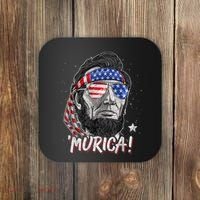 Abraham Lincoln 4th Of July Murica American Flag Coaster thumb 0