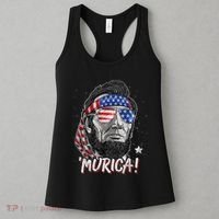 Abraham Lincoln 4th Of July Murica American Flag Women's Tank Top thumb 3