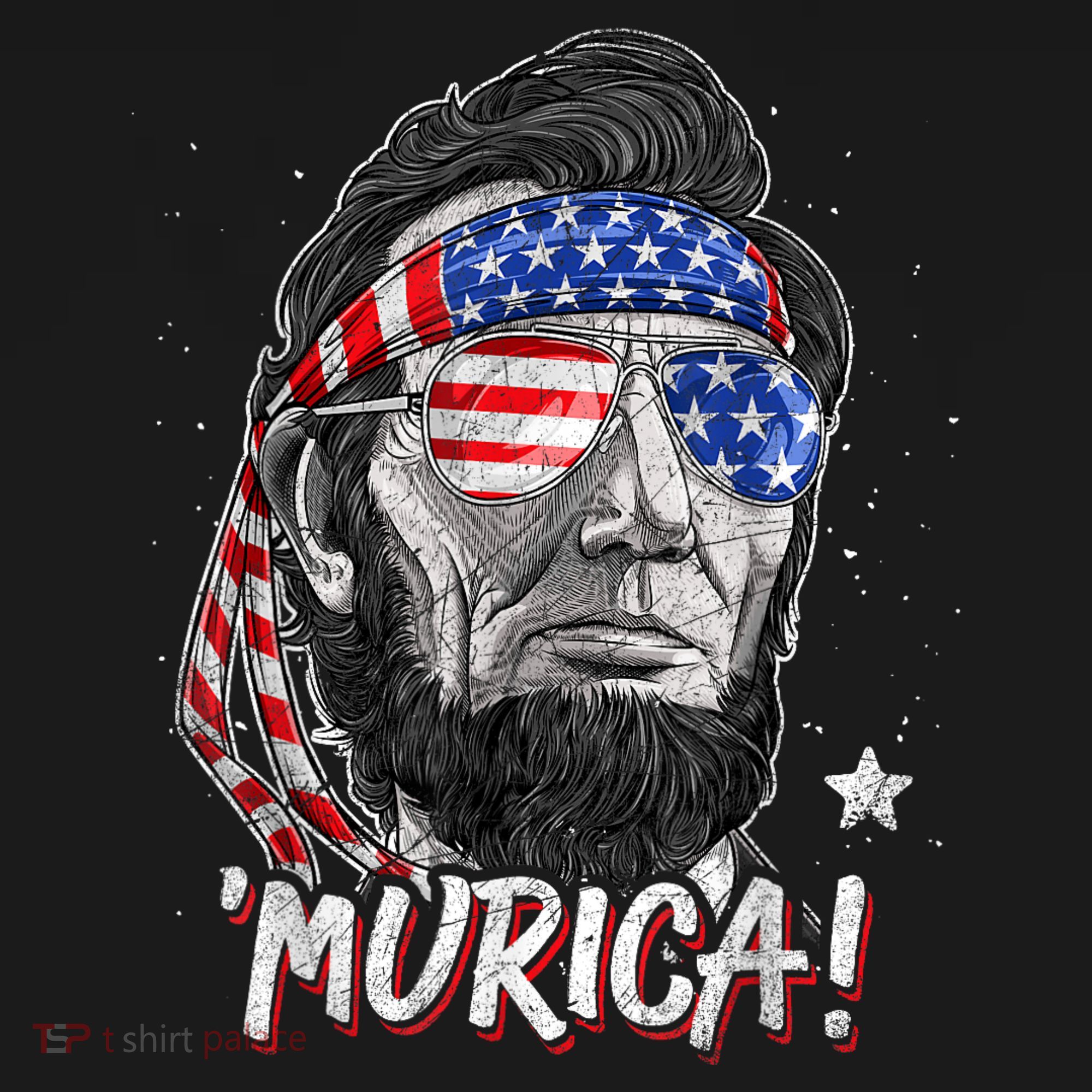Abraham Lincoln 4th Of July Murica American Flag Women's Tank Top