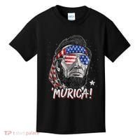 Abraham Lincoln 4th Of July Murica American Flag Kids T-Shirt thumb 0