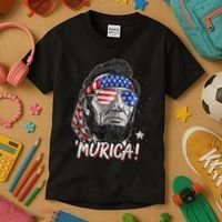 Abraham Lincoln 4th Of July Murica American Flag Kids T-Shirt thumb 3