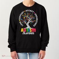 Autism Love Accept Support understand Autistic Autism Awareness Women's Sweatshirt thumb 0