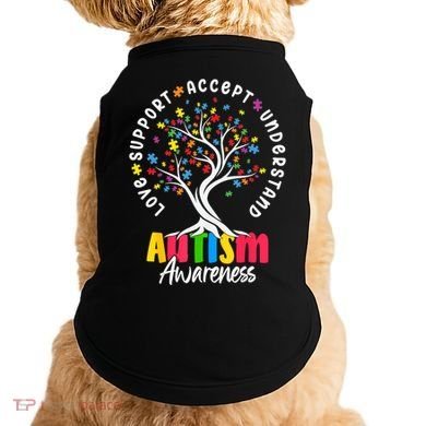 Autism Love Accept Support understand Autistic Autism Awareness Doggie Tank