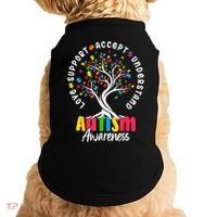 Autism Love Accept Support understand Autistic Autism Awareness Doggie Tank thumb 0