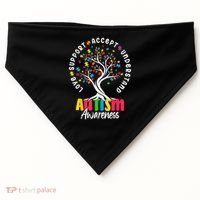 Autism Love Accept Support understand Autistic Autism Awareness USA-Made Doggie Bandana thumb 0
