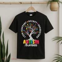 Autism Love Accept Support understand Autistic Autism Awareness T-Shirt thumb 2