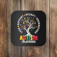 Autism Love Accept Support understand Autistic Autism Awareness Coaster thumb 0