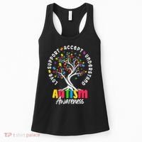Autism Love Accept Support understand Autistic Autism Awareness Women's Tank Top thumb 0