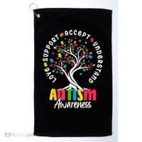 Autism Love Accept Support understand Autistic Autism Awareness Golf Towel thumb 0
