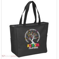 Autism Love Accept Support understand Autistic Autism Awareness Tote Bag thumb 2