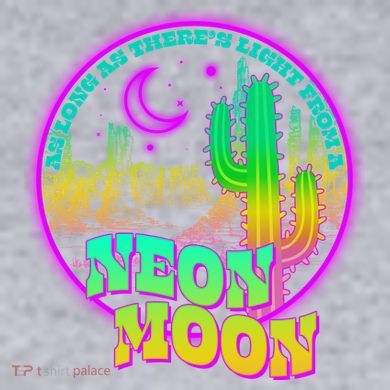 As Long As There's Light From A Neon Moon Women's Racerback Cropped Tank