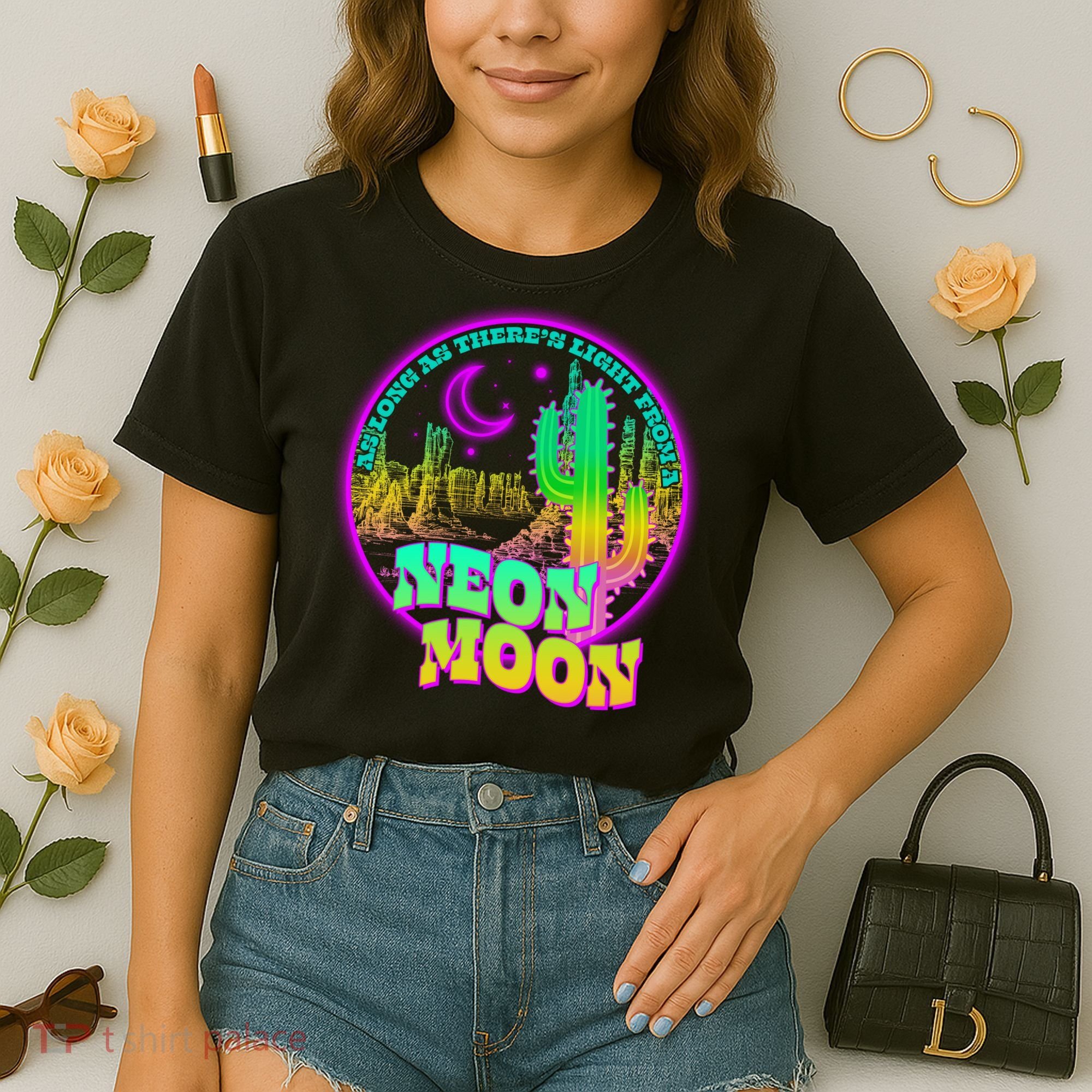 As Long As There's Light From A Neon Moon Comfort Colors Boxy T-Shirt