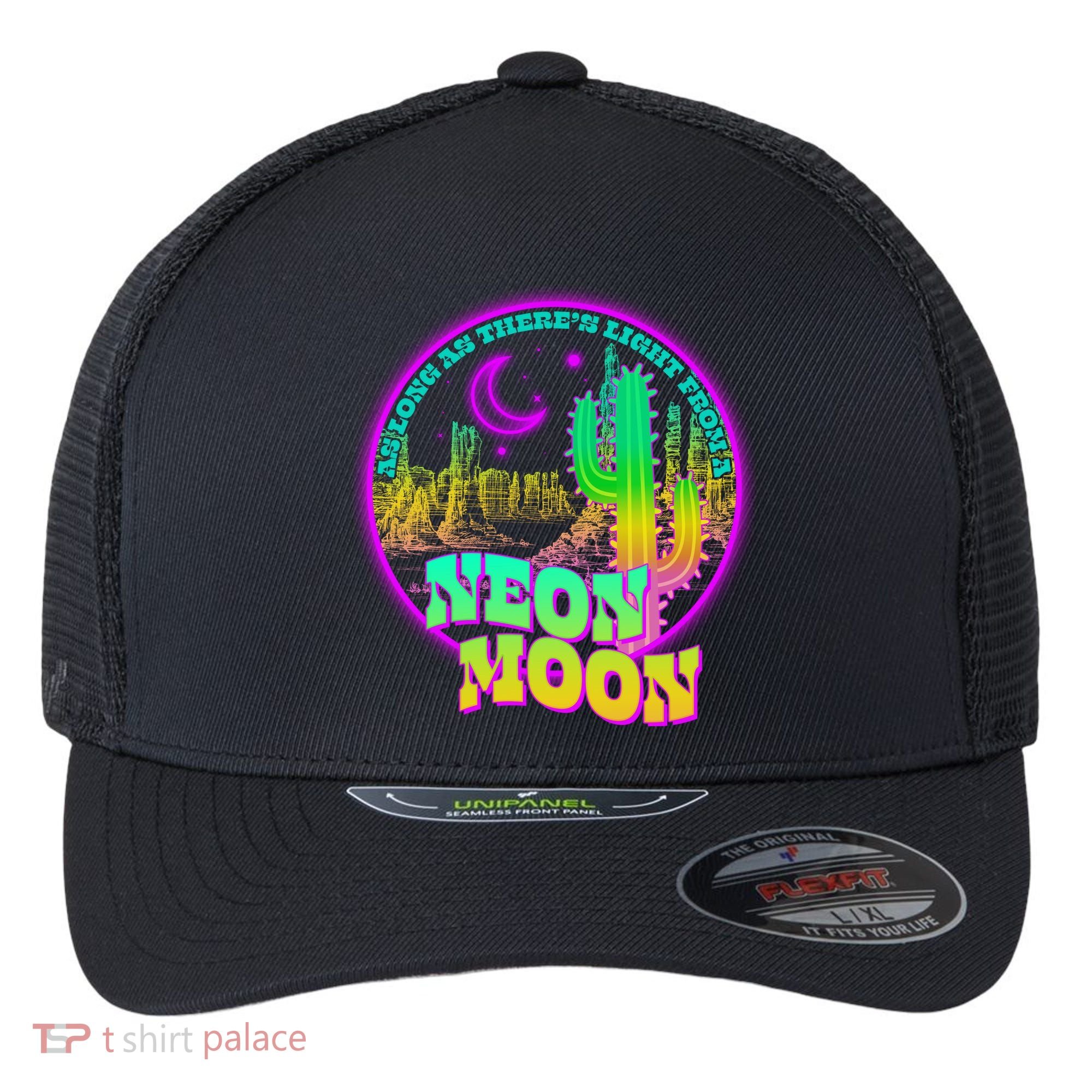 As Long As There's Light From A Neon Moon Flexfit Unipanel Trucker Cap