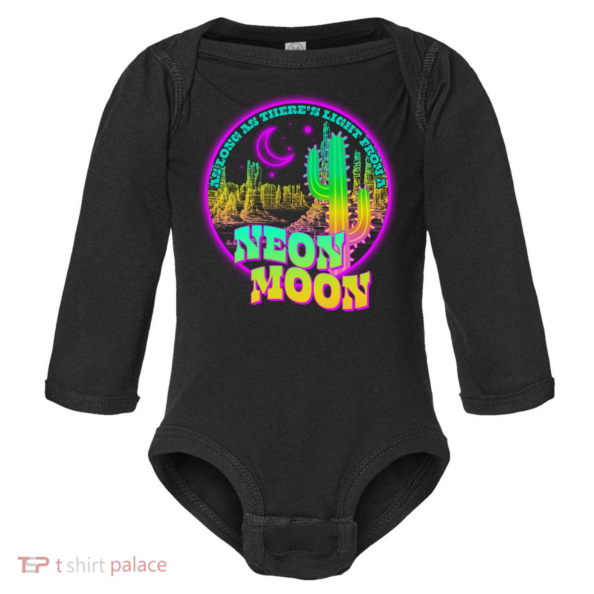 As Long As There's Light From A Neon Moon Baby Long Sleeve Bodysuit