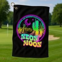 As Long As There's Light From A Neon Moon Golf Towel thumb 1