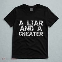 A Liar & A Cheater Caught Cheating Gift Sarcastic Breakup T-Shirt thumb 5
