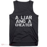 A Liar & A Cheater Caught Cheating Gift Sarcastic Breakup Tank Top thumb 0