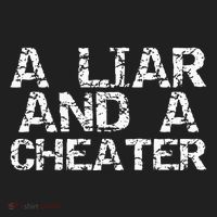 A Liar & A Cheater Caught Cheating Gift Sarcastic Breakup Golf Towel thumb 3