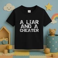 A Liar & A Cheater Caught Cheating Gift Sarcastic Breakup Toddler T-Shirt thumb 3