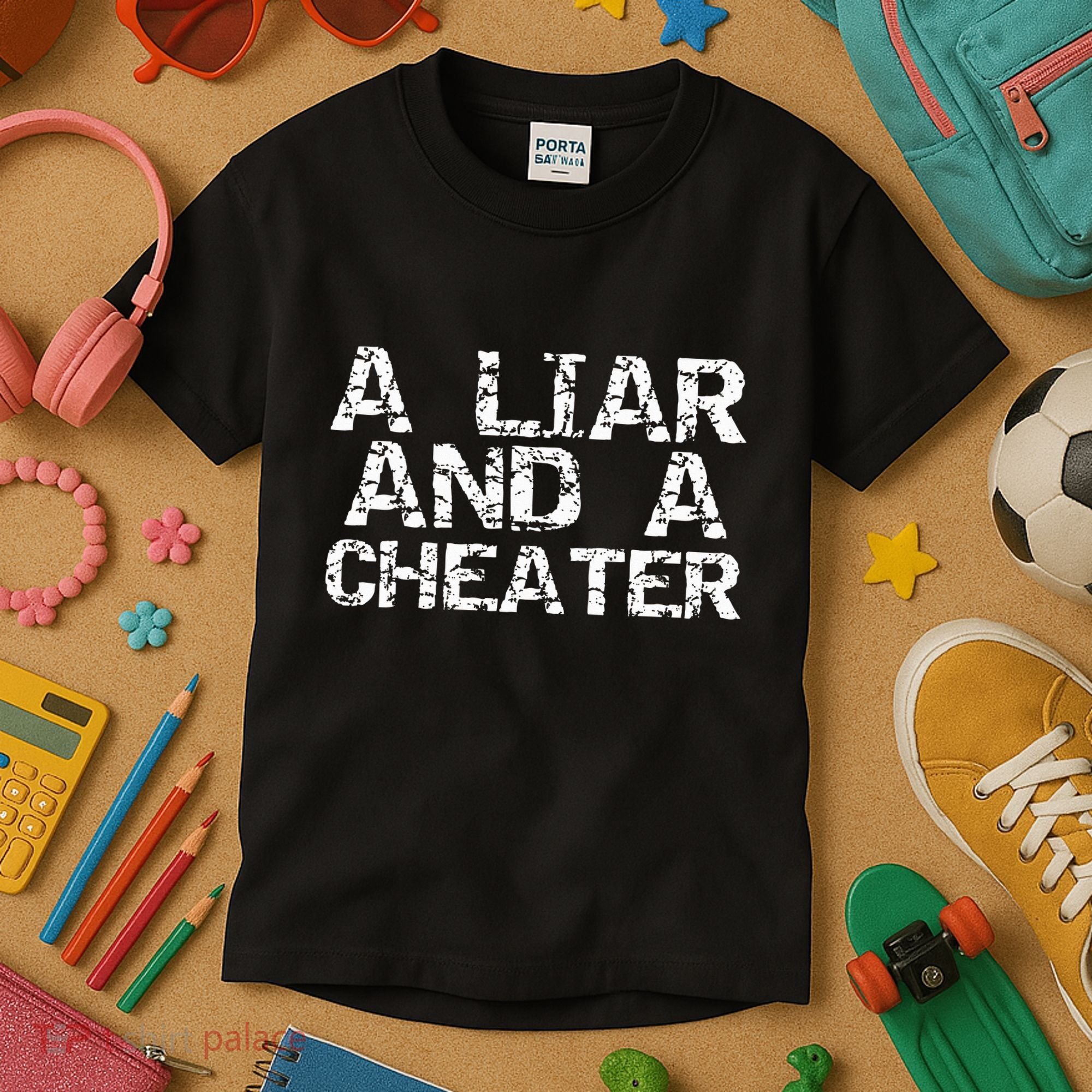 A Liar & A Cheater Caught Cheating Gift Sarcastic Breakup Kids T-Shirt