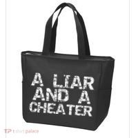 A Liar & A Cheater Caught Cheating Gift Sarcastic Breakup Tote Bag thumb 3