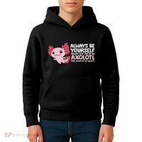 Axolotl Lover Axolotl Owner Always Be An Axolotl Kids Hoodie thumb 4