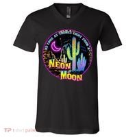 As Long As Theres Light From A Neon Moon Country V-Neck T-Shirt thumb 0