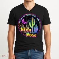 As Long As Theres Light From A Neon Moon Country V-Neck T-Shirt thumb 2