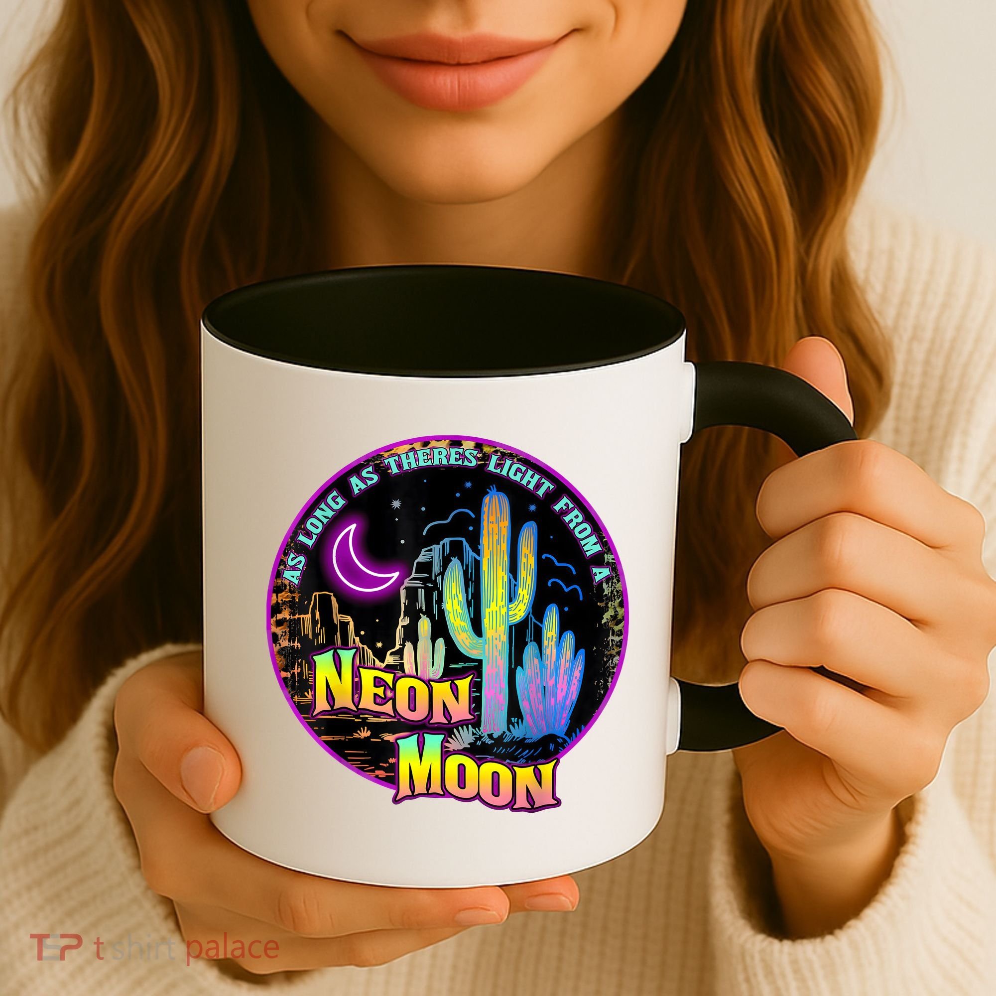 As Long As Theres Light From A Neon Moon Country Coffee Mug