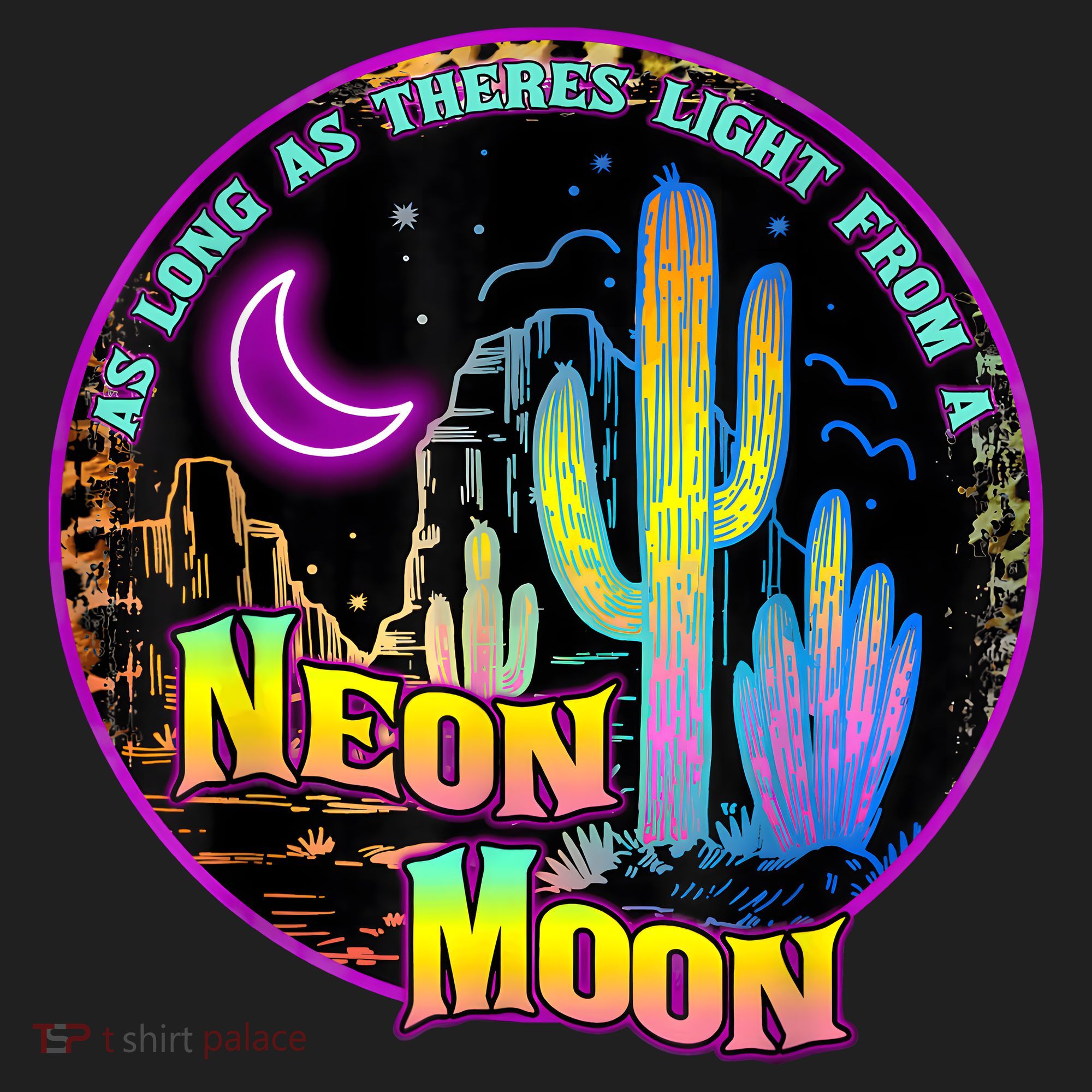 As Long As Theres Light From A Neon Moon Country Zone Performance Long-Sleeve T-Shirt