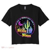 As Long As Theres Light From A Neon Moon Country Women's Crop Top Tee thumb 0