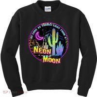 As Long As Theres Light From A Neon Moon Country Kids Sweatshirt thumb 0