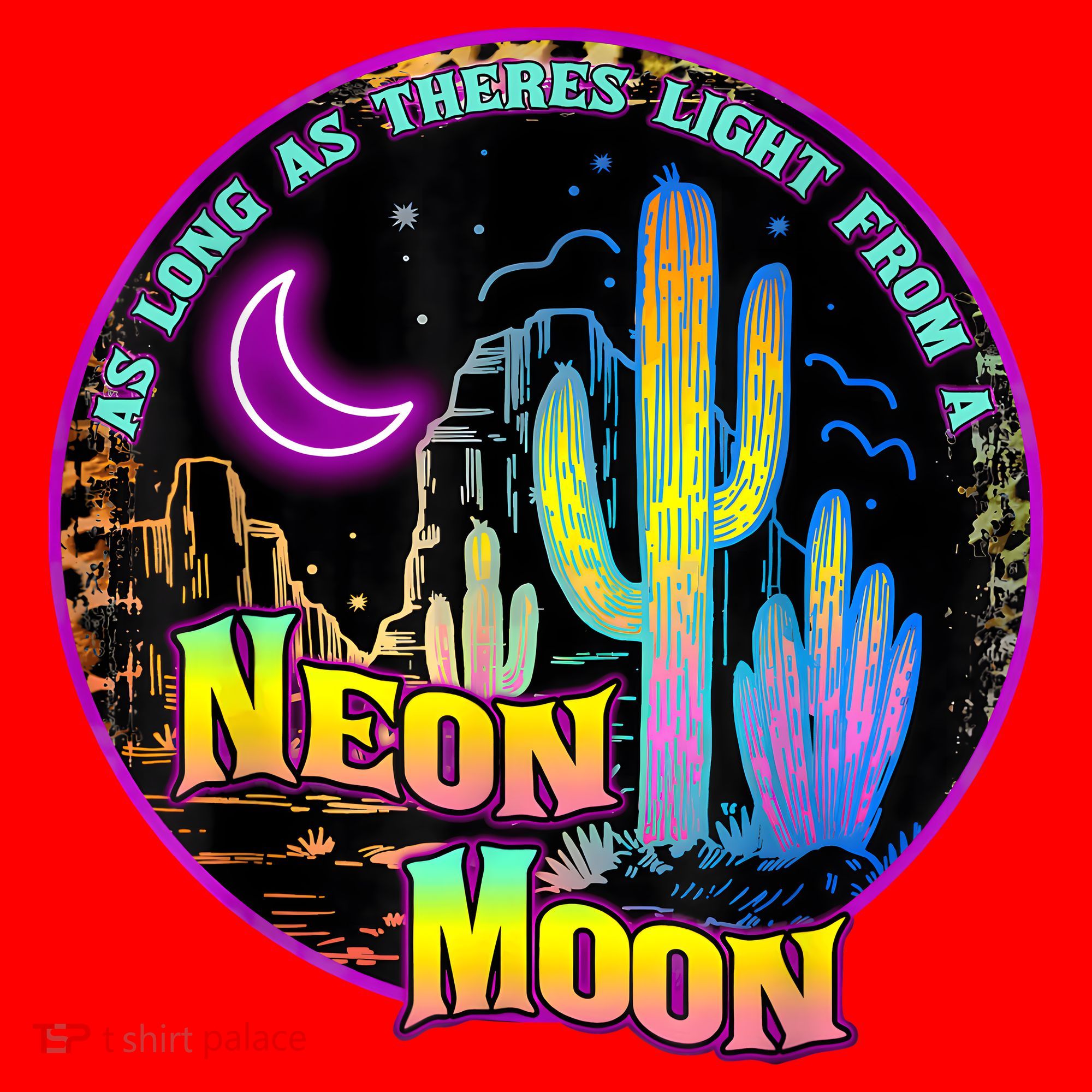 As Long As Theres Light From A Neon Moon Country Santa Hat