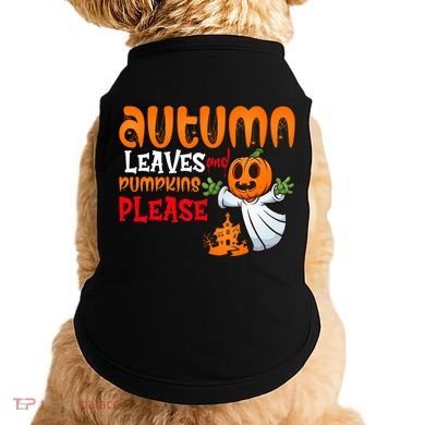 Autumn Leaves And Pumpkins Please Doggie Tank