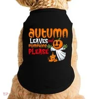Autumn Leaves And Pumpkins Please Doggie Tank thumb 0